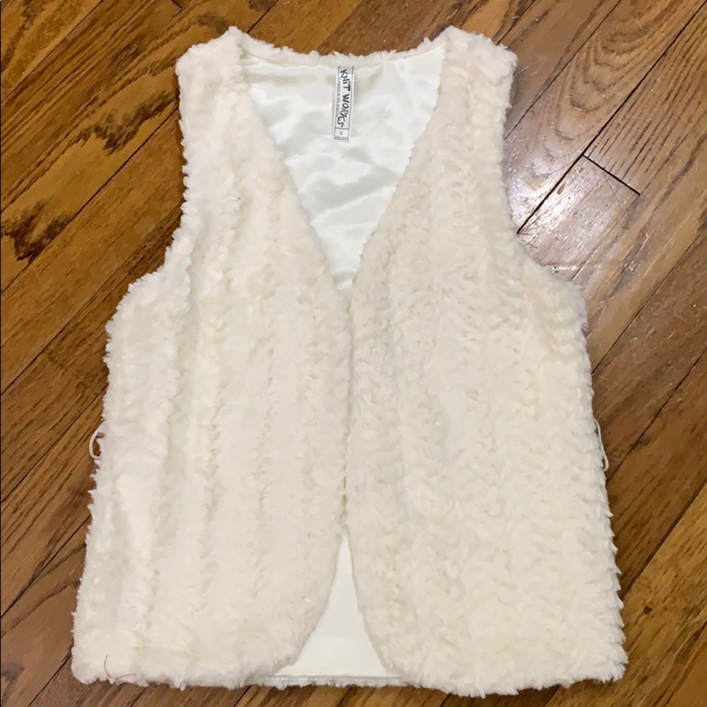 Girls cream colored vest
